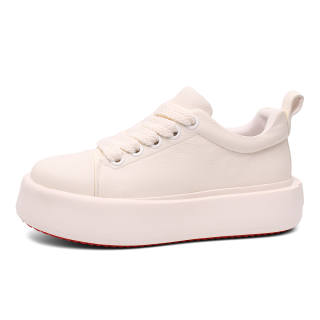 Daying Top Grain Cow Leather Slip Resistant Height Increasing Slip Resistant Height Increasing Low top Skateboard Shoes