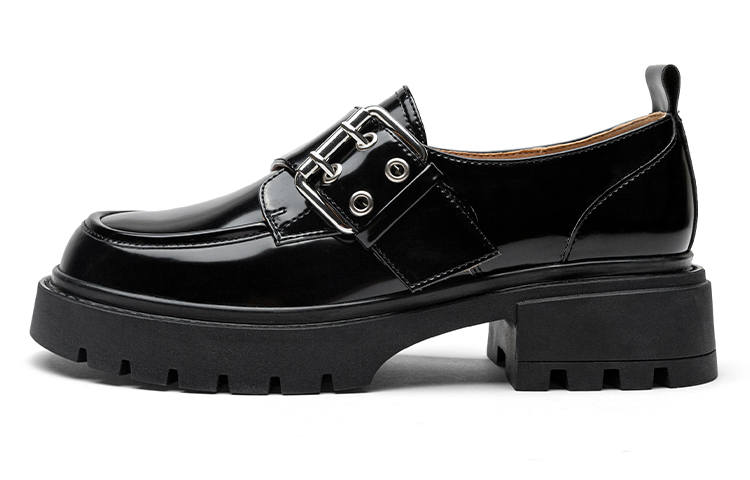 TOOMANYSHOES Moonlight Silhouette Pu Loafers 4cm Women's