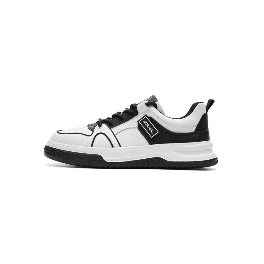 AOKANG Low top Skateboard Shoes Men's Black White