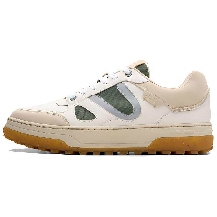 Clarks CraftEdge Code Cow Leather Cushioning Slip Resistant Low top Casual Shoes Men's Beige Green
