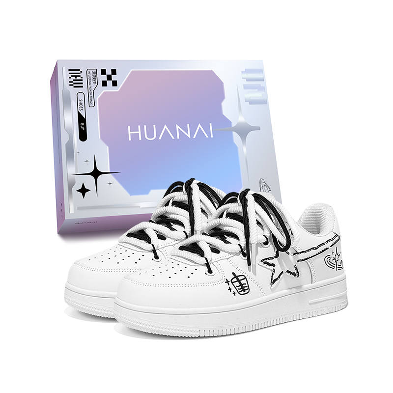 HUANAI Synthetic Leather Abrasion Resistant Lightweight Wear resistant And Lightweight Low top Skateboard Shoes Unisex