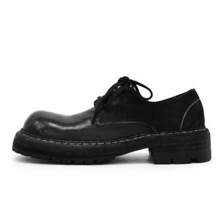 NIUHAN Horse Leather Casual Shoes Men's Black