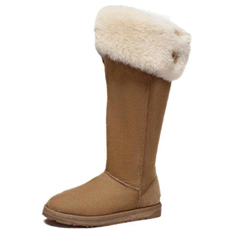 EVERAU EVERAU Shearling Knee high Boots Women's Chestnut