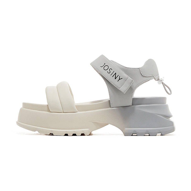 JOSINY Beach Sandals Women's Beige Gray