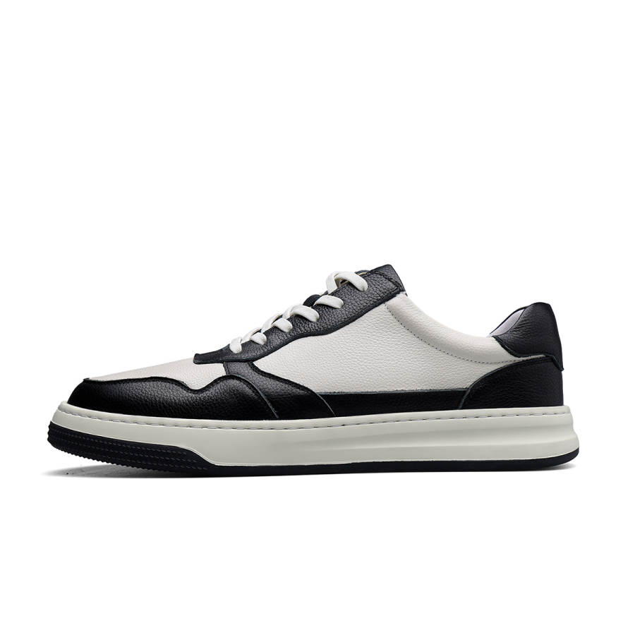 D:FUSE SCANDINAVIA D FUSE SCANDINAVIA Cow Leather Low top Skateboard Shoes Men's Black White