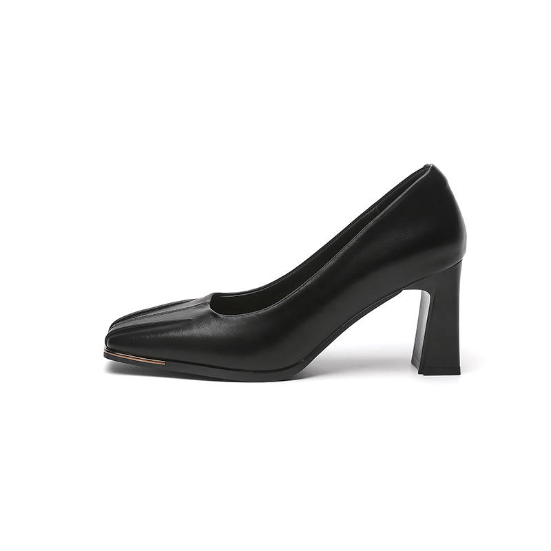 DAPHNE DAPHNE Pu Chunky Heel High Heels 7.5cm Women's
