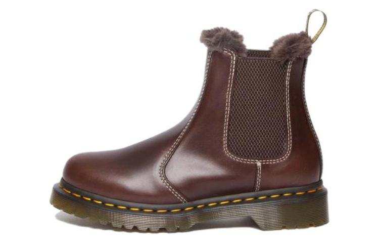 Dr.Martens Dr. Martens 2976 Leonore Faux Fur Lined Chelsea Boots 'Dark Brown' Women's