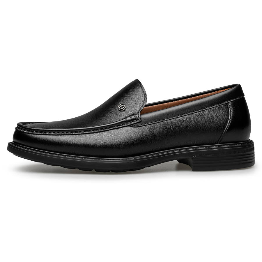 ZRO Casual Leather Shoes Men's Low Top Black