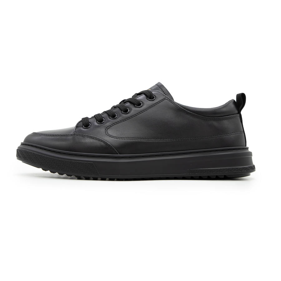 Satchi Cow Leather Slip Resistant Slip Resistant Low top Skateboard Shoes Men's Black