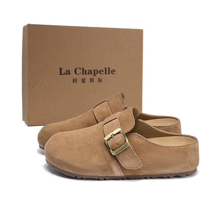 La Chapelle Breathable Closed Toe Birkenstock Slippers Women's Brown