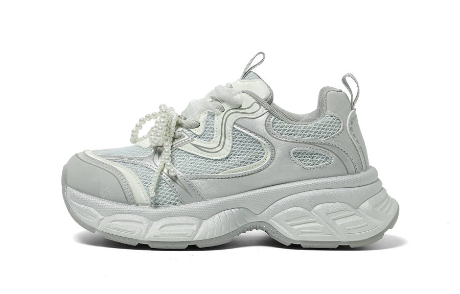 FOREVER 21 Cushioning, Wear Resistant Low top Chunky Sneakers Women's Gray