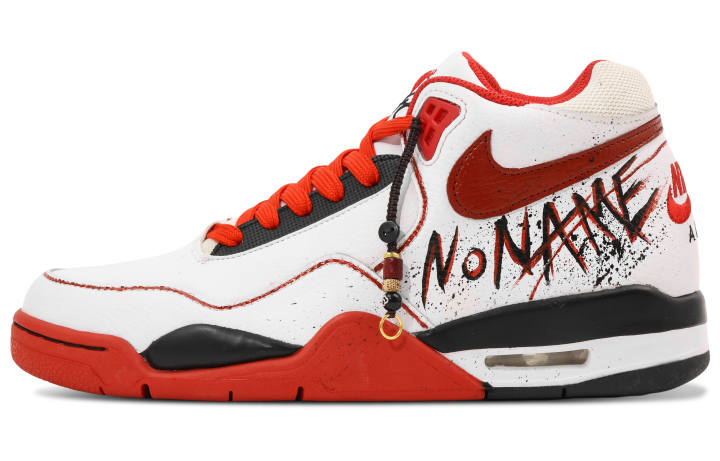 Nike Nike Flight Legacy Synthetic Leather Comfortable Mid top Vintage Basketball Shoes Unisex Red