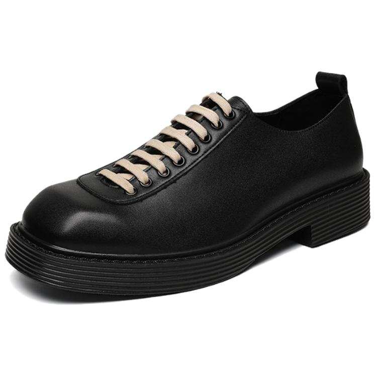 WEISHIBANGWEI Casual Leather Shoes Men's Black