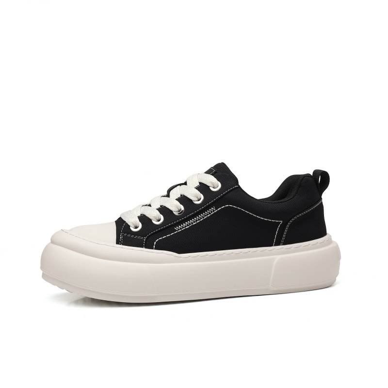 MAOQIXUN Slip Resistant Abrasion Resistant Slip Resistant Abrasion Resistant Low top Skateboard Shoes Men's Black