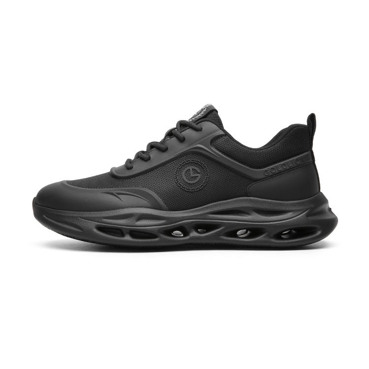 GOLDLION Textile, Synthetic Leather Cushioning Abrasion Resistant Breathable Low top Casual Shoes Men's