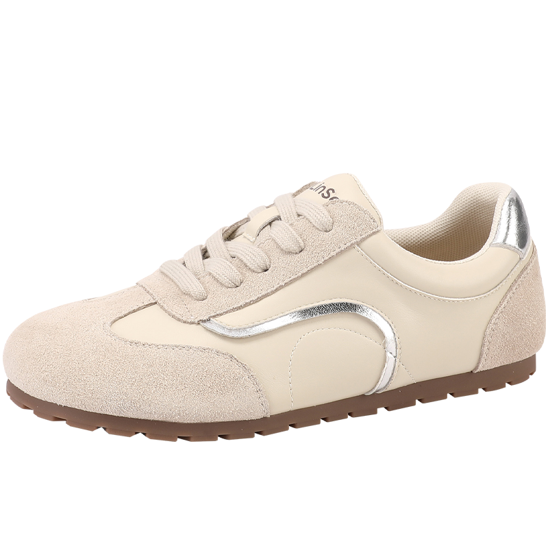 Mulinsen German Army Trainers Cow Split Leather Slip Resistant, Abrasion Resistant, Lightweight Low top Casual Shoes