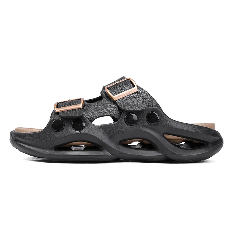 YINGLUNQISHI Slide Slippers Unisex Black