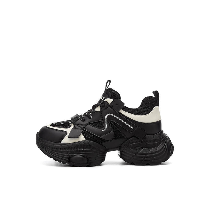 DAPHNE DAPHNE PU, Textile, Synthetic Leather Low top Chunky Sneakers Women's