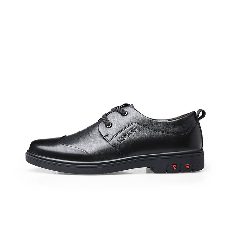 LAORENTOU Casual Leather Shoes Men's Low Top Brown