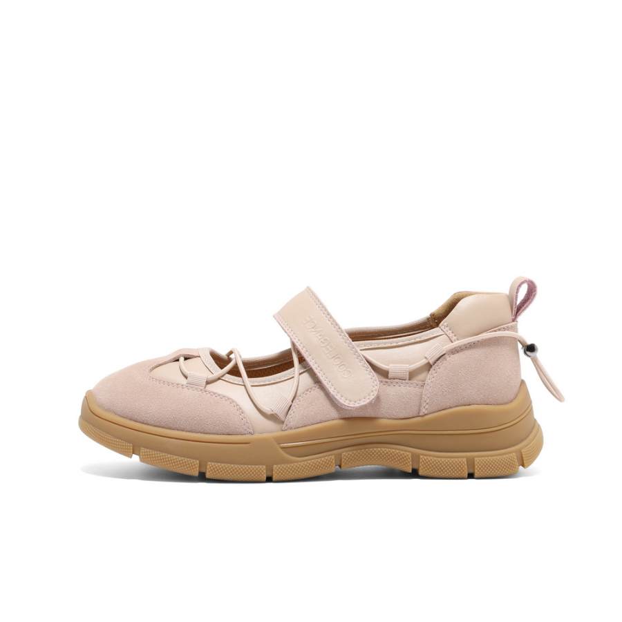 BELLE Mary Jane Shoes Women's Pink/Beige