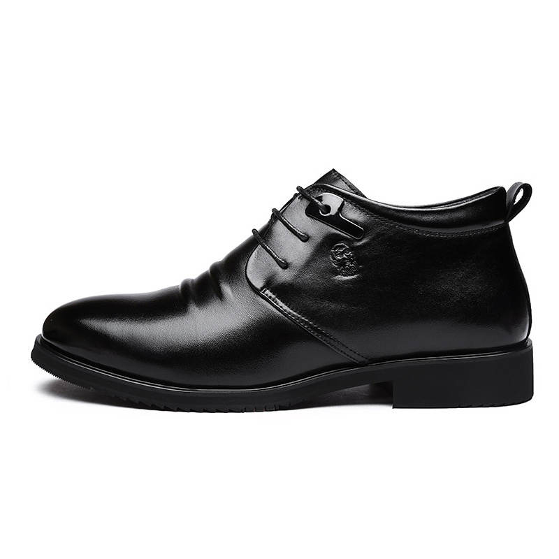 LAORENTOU Top Grain Cow Leather Casual Shoes Men's Black
