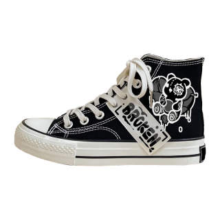 A&M Abrasion Resistant Breathable Abrasion Resistant Breathable High top Canvas Shoes Unisex Black