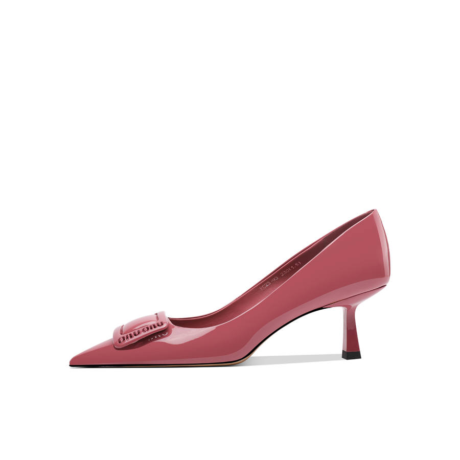 Shesrim Patent Leather Slim Heel High Heels 6cm Women's