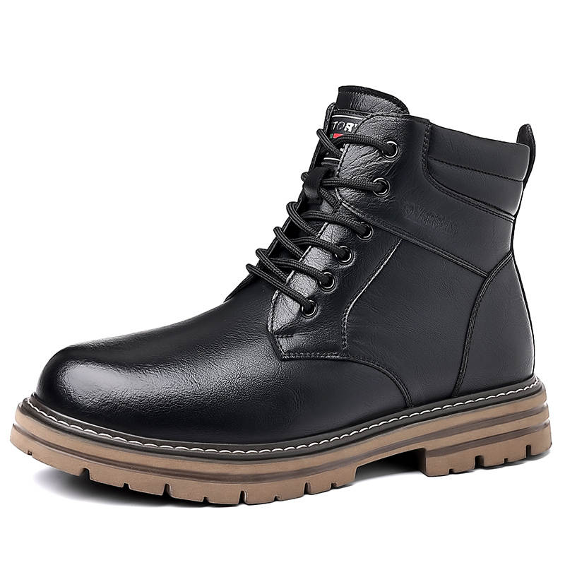 GONGNIUMEILI PU Short Combat Boots Men's