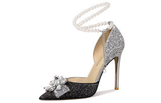 Lily Wei Pu Slim Heel High Heels 10cm Women's