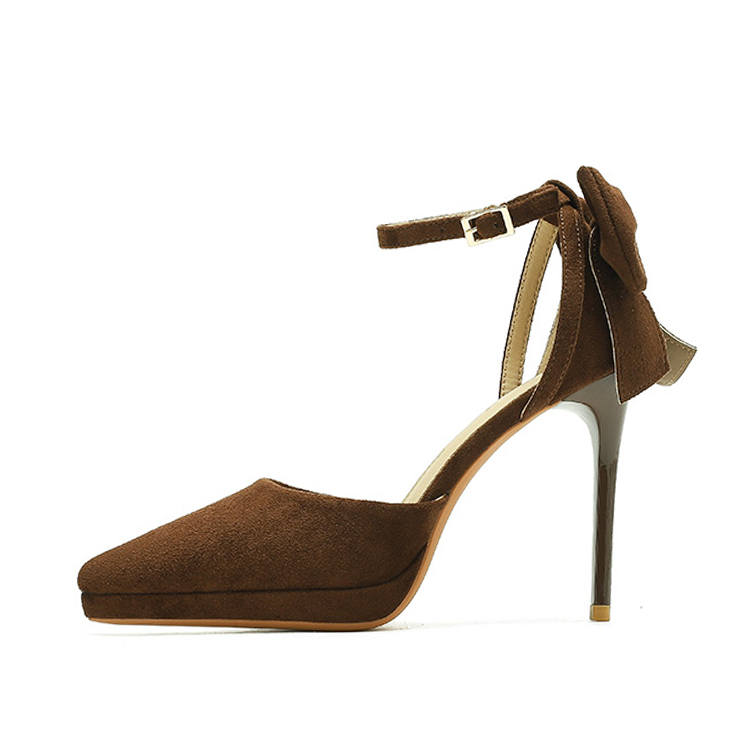 TADSW Suede Slim Heel High Heels 10.5cm Women's