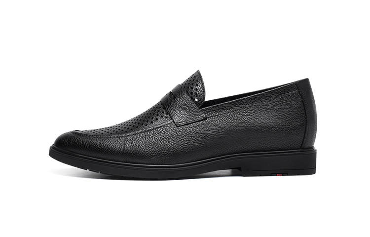 He Jinchang Loafers 5CM Men's Black