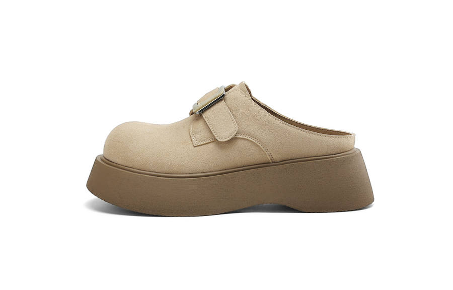 HLA Slip Resistant Closed Toe Slippers Women's Beige Apricot