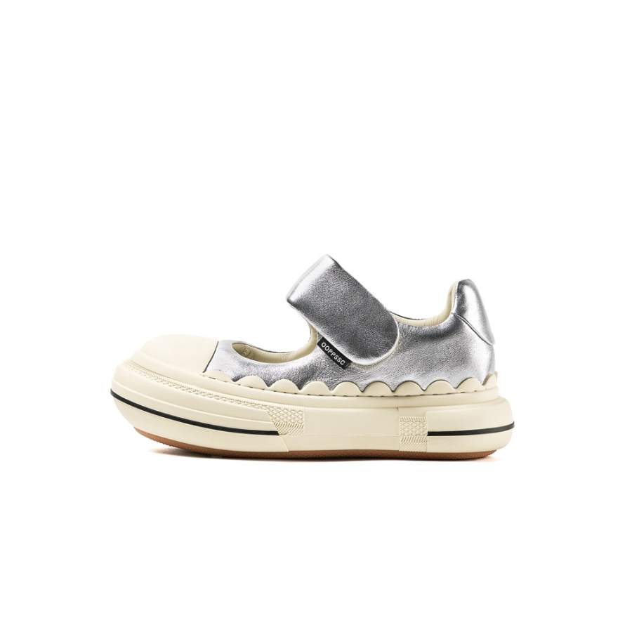 OOPPSS C Sheepskin Mary Jane Shoes Women's