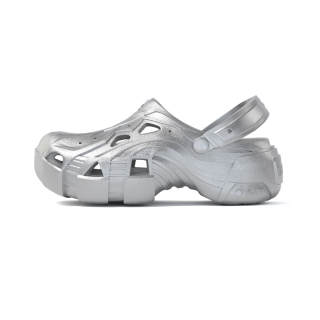 MAISON MISFIT 15 Gold Mask EVA Clogs Unisex Space Silver