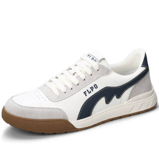 FULIBAOLUO Top Grain Cow Leather Low top Skateboard Shoes Men's