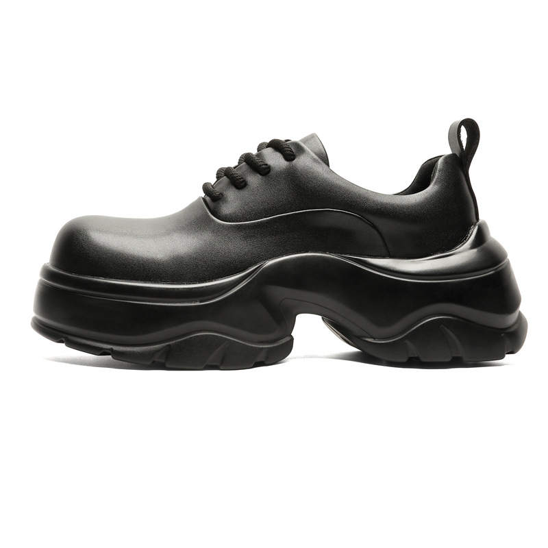 WEISHIBANGWEI Casual Leather Shoes Men's Black