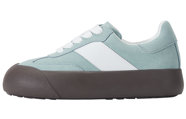 GOOD BAI Cow Leather Low top Casual Shoes Unisex Gray Blue