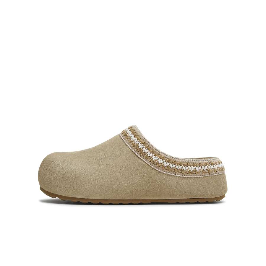 Teenmix Rubber Sole Abrasion Resistant Abrasion Resistant Closed Toe Slippers Women's Khaki