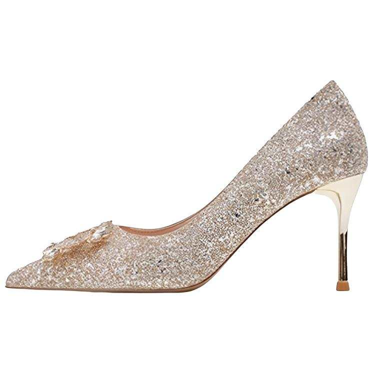 CPXO Slim Heel High Heels Women's Champagne