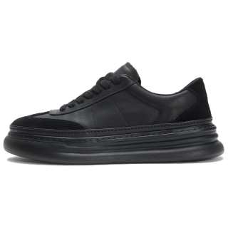 HERBEL Cow Leather Breathable Low top Skateboard Shoes Men's Black
