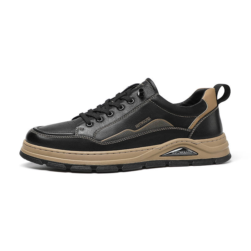 SEPTWOLVES Top Grain Cow Leather Low top Skateboard Shoes Men's HD
