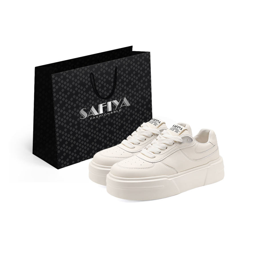 Safiya Synthetic Leather, Split Cow Leather Low top Skateboard Shoes Women's