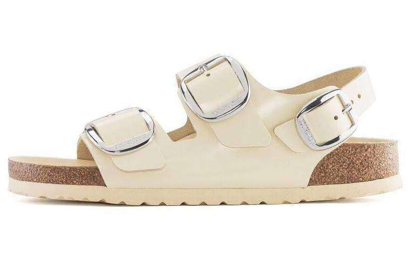 Birkenstock Leather Beach Sandals Women's Butter Narrow
