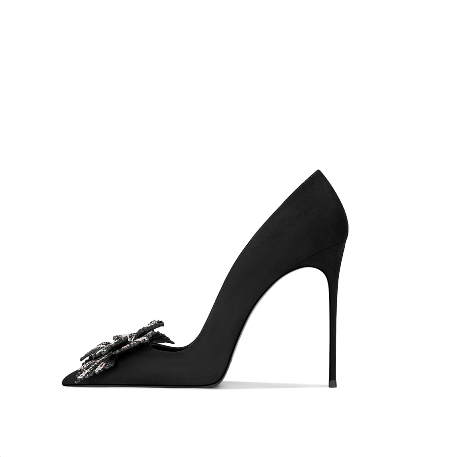 ;HMZ Cow Suede Slim Heel High Heels Women's
