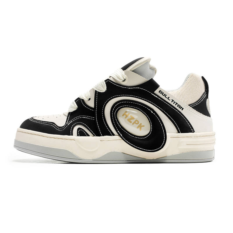 GONG NIU JU REN Microfiber Leather Balance Low top Skateboard Shoes Men's