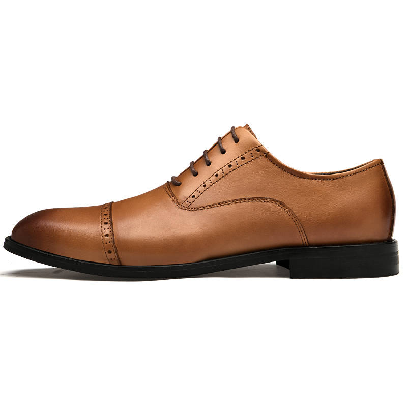 DAOTUSEN Dress Shoes Unisex Low Top Black Light Brown