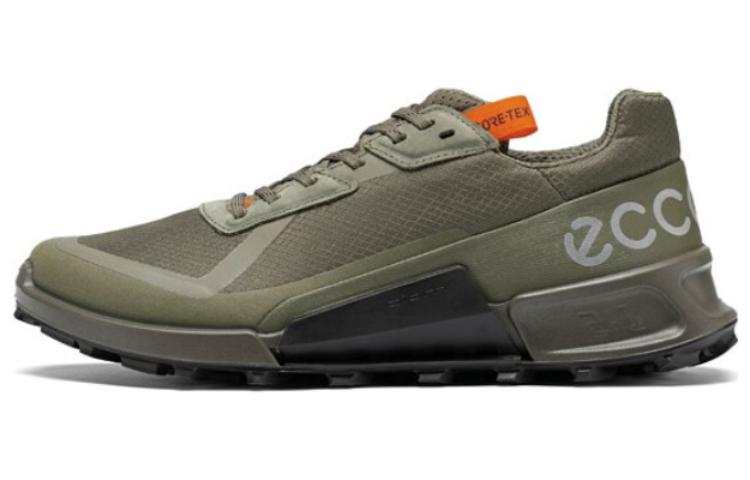 Ecco Step 2.1 Series Outdoor Casual Leather Low top Sports Casual Shoes Men's Army Green