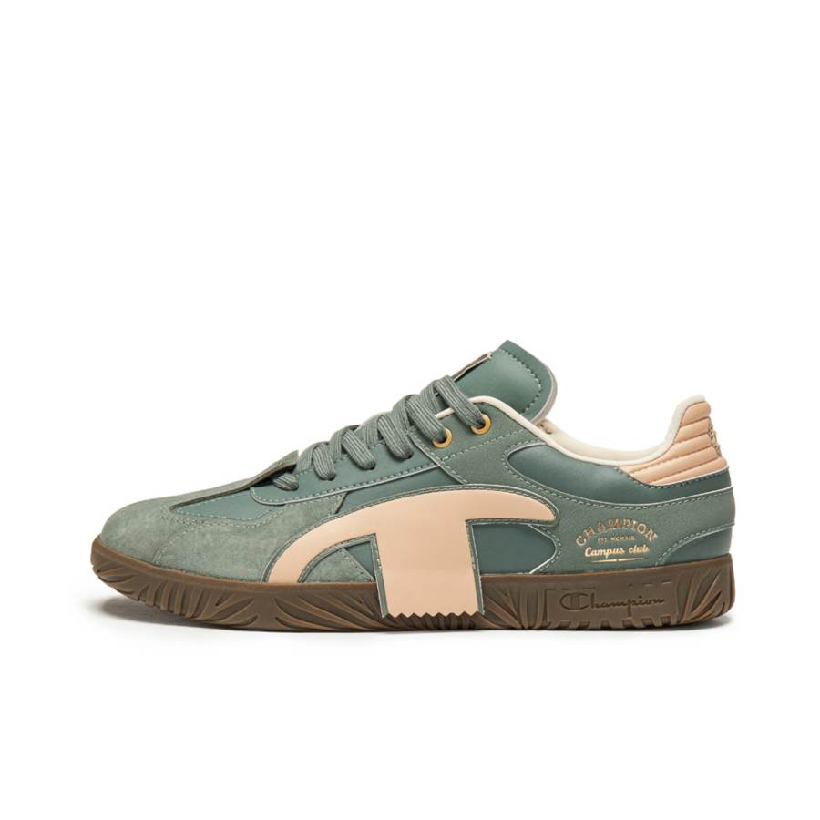Champion Pu Low top Skateboard Shoes Men's Dark Moss Green/Toast Brown