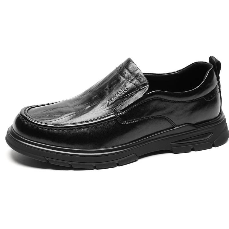 AOKANG Casual Leather Shoes Men's Black