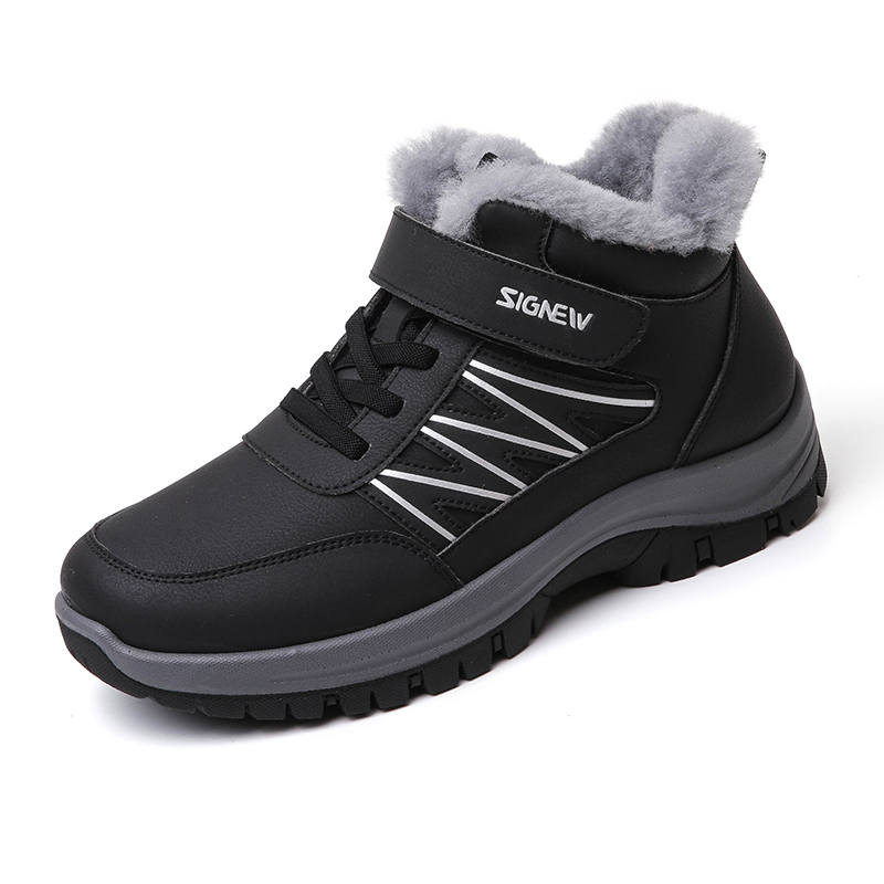XINNUO Pu Abrasion Resistant Thermal Abrasion Resistant Thermal Mid top Casual Shoes Men's Black